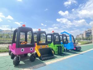 Nhà máy trực tiếp di động mầm non thiết bị sân chơi trong nhà đồ chơi kỹ thuật xe 4 bánh xe trẻ em thoát khỏi trên xe - Product Image 6