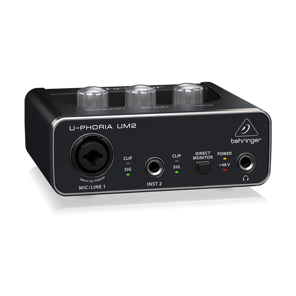 Behringer U-Phoria UM2 звуковая карта 2-канальный USB аудио интерфейс с 1 XENYX preamamp Pa система студийное музыкальное оборудование