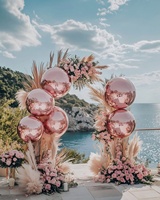 Boule miroir géante de 60 cm à 300 cm, ornement gonflable en PVC métallisé, arche de tente, ballon, globe à neige pour mariages, événements, centres commerciaux DLGZ