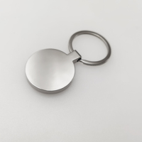 Großhandel Benutzerdefinierte Form Blanko Logo Runder Hochwertiger Polierter Schlüsselring mit Laser-Sublimation Zinklegierung Spiegel-Metall-Schlüsselanhänger