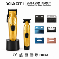 Tondeuse à cheveux professionnelle et tondeuse de précision, pack de revente avec lames en acier japonais, chargement Type-C et accessoires de barbier