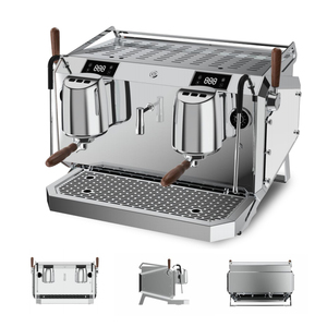 Machine à café italienne semi-automatique haut de gamme tout-en-un en acier inoxydable DR7202 pour usage domestique, expresso italien DR7202 - Product Image 1