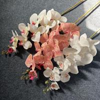 9 tiges d'orchidées en latex au toucher réel, fleurs artificielles de Phalaenopsis imprimées en 3D faites à la main, décoratives pour mariage, fête des Mères