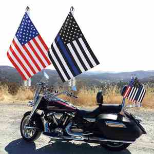 ธงมอเตอร์ไซค์คุณภาพสูง ผลิตจากโพลีเอสเตอร์ ขายส่ง ประกอบง่าย สองด้าน สำหรับจักรยานและมอเตอร์ไซค์ - Product Image 6