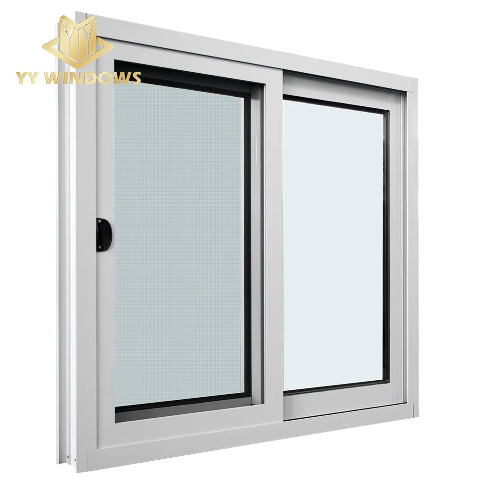 AS2047 certificate 10 years warranty aluminum silent operation sliding window with fiberglass flyscreen