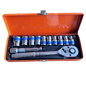 Jeu de clés à cliquet combinées 12 pièces, 10 douilles 4-13 mm, dégagement rapide bidirectionnel, étui rigide, personnalisable OEM - Product Image 3