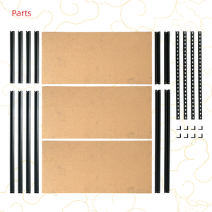 Bàn làm việc bằng gỗ MDF <span class=keywords><strong>2</strong></span> trong 1 & Giá để đồ 3 tầng cho xưởng/gara, có tùy chọn sản xuất theo yêu cầu (OEM) - Product Image 3