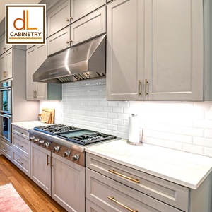 Mix Styles - Dove Grey Shaker <b>Wooden</b> Modular <b>Kitchen</b> <b>Cabinets</b> US Warehouse Stock Wholesale - Product Image 1