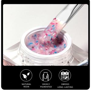 JTING Nuevo y Popular Esmalte de Gel con Base de Goma Brillante de Alta Pigmentación en 9 Colores, con Láminas de Goma y Purpurina, Personalizable OEM, Frascos de 5g - Product Image 4