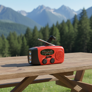 <span class=keywords><strong>Radio</strong></span> Portatile Multifunzione con Manovella Solare AM <span class=keywords><strong>FM</strong></span> WB per Emergenze e Campeggio - Product Image 5