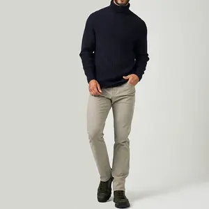 ठोस रंग लंबे बाजू बंद गले स्वेटर पुरुषों स्वेटर बुना हुआ स्वेटर नई शरद ऋतु और सर्दियों पॉलिएस्टर नार्वेजियन स्वेटर