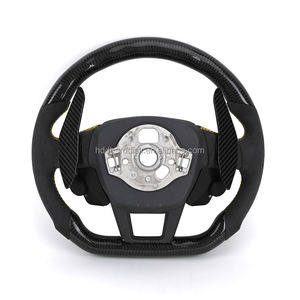 Avec bouton de démarrage <span class=keywords><strong>Volant</strong></span> LED en fibre de carbone Alcantara pour Audi RS A4 A5 A6 A7 S3 S4 S5 B9 B9.5 RS3 RS4 RS5 <span class=keywords><strong>RS6</strong></span> RS7 C7 C8 - Product Image 2