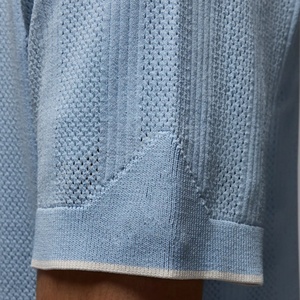 Wholesale High Quality Printed Breathable Quick Dry Knitted <b>T</b>-<b>shirt</b> Men Summer Thin Blank Fashionable Trend Stand <b>Collar</b> <b>T</b>-<b>shirt</b> - Product Image 6