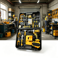 Perceuse sans fil 21V robuste avec coffret d'outils de 118 pièces, style DW, ensemble d'outils pratique pour les travaux en extérieur, la construction et la rénovation