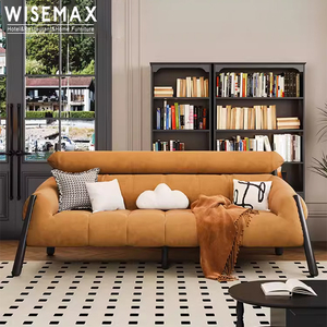 WISEMAX mobili Nordic designer italiano in vera pelle divano Coach braccio basso design retrò mobili da soggiorno <span class=keywords><strong>Set</strong></span> divani - Product Image 2