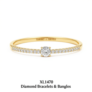 Pulsera de Diamantes Xarvio Chicoes, Oro Amarillo, Corte Brillante Redondo, Color D, Diamantes Naturales, Joyería Clásica de Compromiso para Mujer - Product Image 1