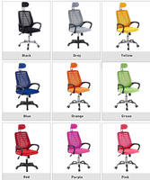 Chaise de bureau pivotante moderne en maille à prix de gros, avec appui-tête réglable en hauteur, chaise de bureau à domicile de haute qualité