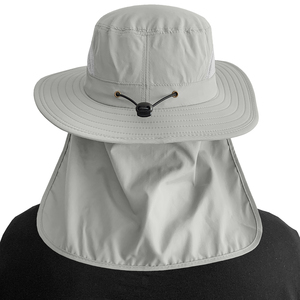 Sombrero de <span class=keywords><strong>pescador</strong></span> para el sol con solapa en el cuello, gorra Boonie de malla plegable de verano, sombrero de pesca de cubo de secado rápido para hombres - Product Image 3