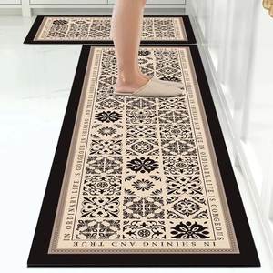 Decorative Poliestere Antiscivolo Impermeabile Morbida <span class=keywords><strong>Cucina</strong></span> Moderna Corridore 2 Pezzo Tappetini da Pavimento Set <span class=keywords><strong>Tappeto</strong></span> da <span class=keywords><strong>Cucina</strong></span> Personalizzato - Product Image 3