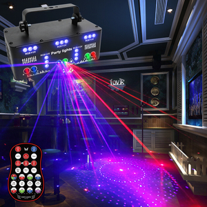 Festa in discoteca decorazioni RGBW 21 occhi Dj Led fascio <span class=keywords><strong>lazer</strong></span> luce disco illuminazione fase Laser luci a fascio nero per natale - Product Image 6