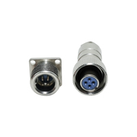 Connecteur d'aviation fileté HP12, prise mâle carrée, fiche femelle 2, 3, 4, 5, 6, 7 broches