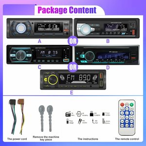 เครื่องเล่น MP3 ในรถยนต์ 1 Din พร้อมช่อง USB, TF, วิทยุ, สเตอริโอ, มัลติมีเดีย, อุปกรณ์ติดตั้งบนคอนโซลหน้ารถ - Product Image 4
