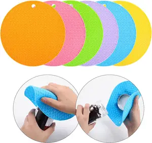 Silicone Trivet Mats Heat Resistant Pot Holders, Multipurpose Non-Slip Hot Pads for Kitchen Potholders, Hot Dishers