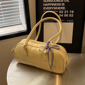 <span class=keywords><strong>Sac</strong></span> d'épaule tendance coréen 2026 pour femme, style ballet, avec nœud, double fermeture éclair, doublure en polyester, grande capacité, <span class=keywords><strong>sac</strong></span> oreiller - Product Image 3