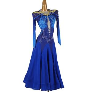 Nouvelle robe de <span class=keywords><strong>danse</strong></span> en soie/coton pour Valse, <span class=keywords><strong>Foxtrot</strong></span>, Quickstep, Ballet, Robe de soirée, Tenue de concours de <span class=keywords><strong>danse</strong></span> standard internationale MQ426 - Product Image 3