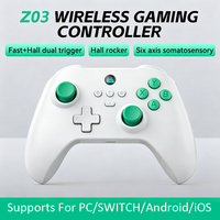 Nuevo Control de Juego Inalámbrico Z03 con Joystick de Efecto Hall, Gatillo con Giroscopio de 6 Ejes y Doble Vibración para PC, Switch, Android e iOS