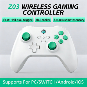 Nouvelle manette de jeu sans fil Z03 avec joystick à effet Hall, déclencheur, gyroscope 6 axes, double vibration pour PC, Switch, Android, iOS - Product Image 2