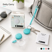 Traceur anti-perte Macaron quatre couleurs, sans frais d'abonnement, compatible Android/iOS, prêt à être expédié (DDP), portée 50m, IP65, localisateur de clés