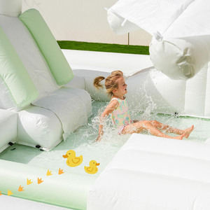 Kolam besar komersial pvc putih bantalan cipratan tiup rintangan taman air tiup lunak untuk anak-anak - Product Image 6