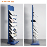 Benutzer definierte Keramik Edelstahl Marmor Stein Quarz Display Regal Granit Probe Boden stehend Keramik fliesen Display Rack