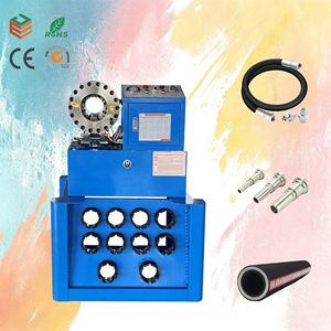 Machine <span class=keywords><strong>à</strong></span> <span class=keywords><strong>sertir</strong></span> les flexibles hydrauliques industriels de 1/4'' <span class=keywords><strong>à</strong></span> 2'' avec système de moules <span class=keywords><strong>à</strong></span> changement rapide, sertisseuse haute précision avec 10 jeux de matrices, certifiée CE - Product Image 1
