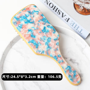 Cojín de aire de dientes anchos Masaje de cabeza Peine para el cabello Mujeres Peinado Acetato Cepillo para el cabello - Product Image 5