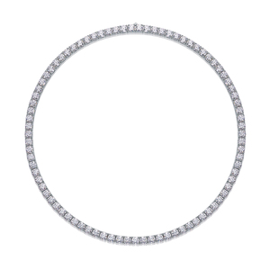 Chaîne tennis en moissanite pleine taille ovale de 6,5 mm, plaquée <span class=keywords><strong>argent</strong></span> S925, or 18 carats, certifiée GRA, pour femmes et hommes, usage quotidien, fabrication de bijoux fins - Product Image 6
