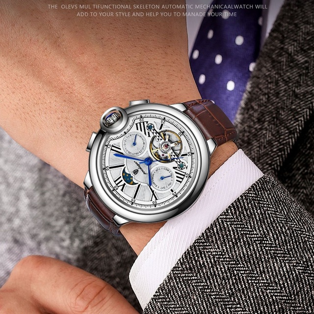 New Mechanical Watch Waterproof Men's Automatic Tourbillon Watch