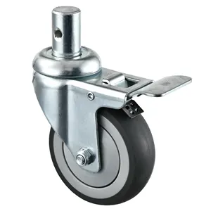 SS 75 100 125 150 Mm TPR Rubber Castor Wheel