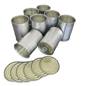 Factory Price Empty 400g 420g 500g Metal Container Food Grade Tin Cans with EOE for Canned Fruits Mushroom Seeds Sauce Packaging