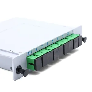 Divisor de fibra óptica PLC 1X2 1X4 1X8 1X16 1X32 1X64 PLC Splitter1*8 SC APC conector Plc Splitter