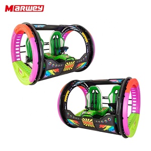 Coche de Diversión Giratorio de 360 Grados, Coche Giratorio de 180 Grados con Posición de Pie de Cabeza hacia Abajo, Coche Eléctrico de 2 Plazas <span class=keywords><strong>Leswing</strong></span> Happy Rotating para Adultos - Product Image 4