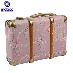 Caja de Regalo de Cartón Creativa Personalizada de Fábrica, Maleta Vintage con Asa, Bolsa de Papel Liberty - Product Image 4