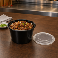 Conteneur alimentaire moderne en plastique PP de qualité alimentaire jetable de 70 oz, compatible micro-ondes, avec couvercle, emballage personnalisé pour la préparation des repas TeGuan
