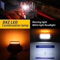 Lampe de travail LED ovale 18W, faisceau blanc ambre, DRL, lampe auxiliaire de conduite pour chariot élévateur, camion, SUV