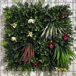 Soft Touch Realistic Plastic Grass Wall Mat Foliage UV Resistant Eco-Friendly for <b>Party</b> Wedding <b>Backdrop</b> Decoration - Product Image 2