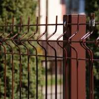 Panneau de clôture en treillis métallique 3D pour jardin domestique, plis en V, treillis soudé