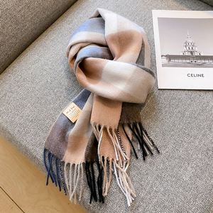 Écharpe en laine australienne 100% de haute qualité, automne et hiver, unisexe, chaude, classique, à carreaux, pour les couples, YHK0027 - Product Image 1