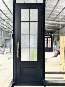French Style <strong>Arch</strong> with Glass New Design Iron Entrance Door Steel <strong>Gate</strong> Grill Aluminum Stainless for Front Door - Product Image 2