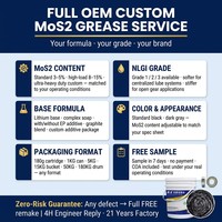 Gemuk MoS2 Molybdenum Disulfide Suhu Tinggi -20C hingga 800C Pelumas Bantalan Anti-Aus Tekanan Ekstrem OEM Pabrik Kustom